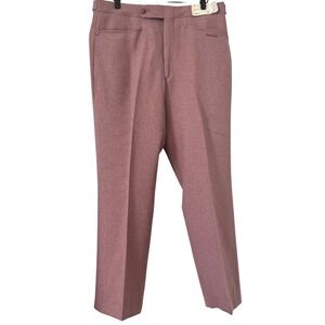 Vintage Mark Scot Jaymar Sansabelt Slacks Mens 36x29 Mauve Pink Polyester NWT